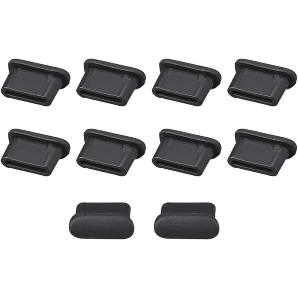 USB Type-C Port Protector Silicone Anti Dust Cover - Black